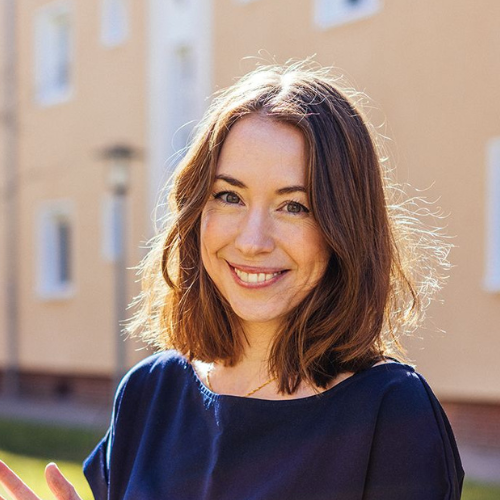 Bild von strahlender Frau